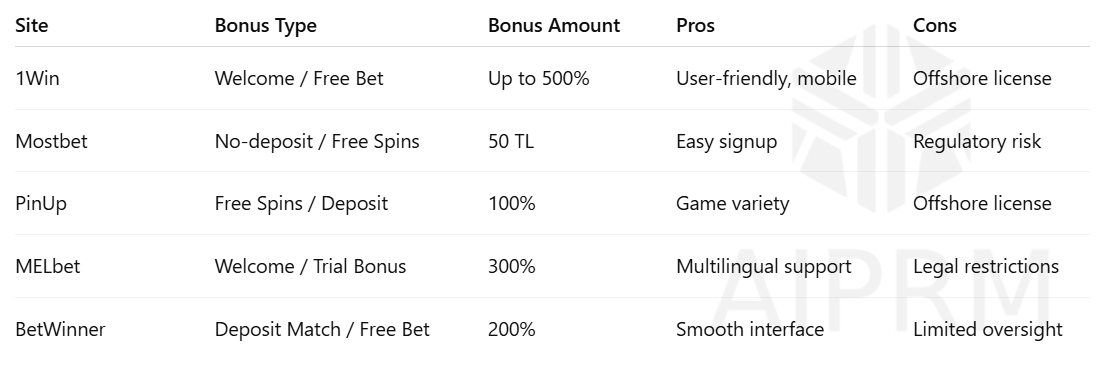 Karşılaştırma Tablosu (Örnek)